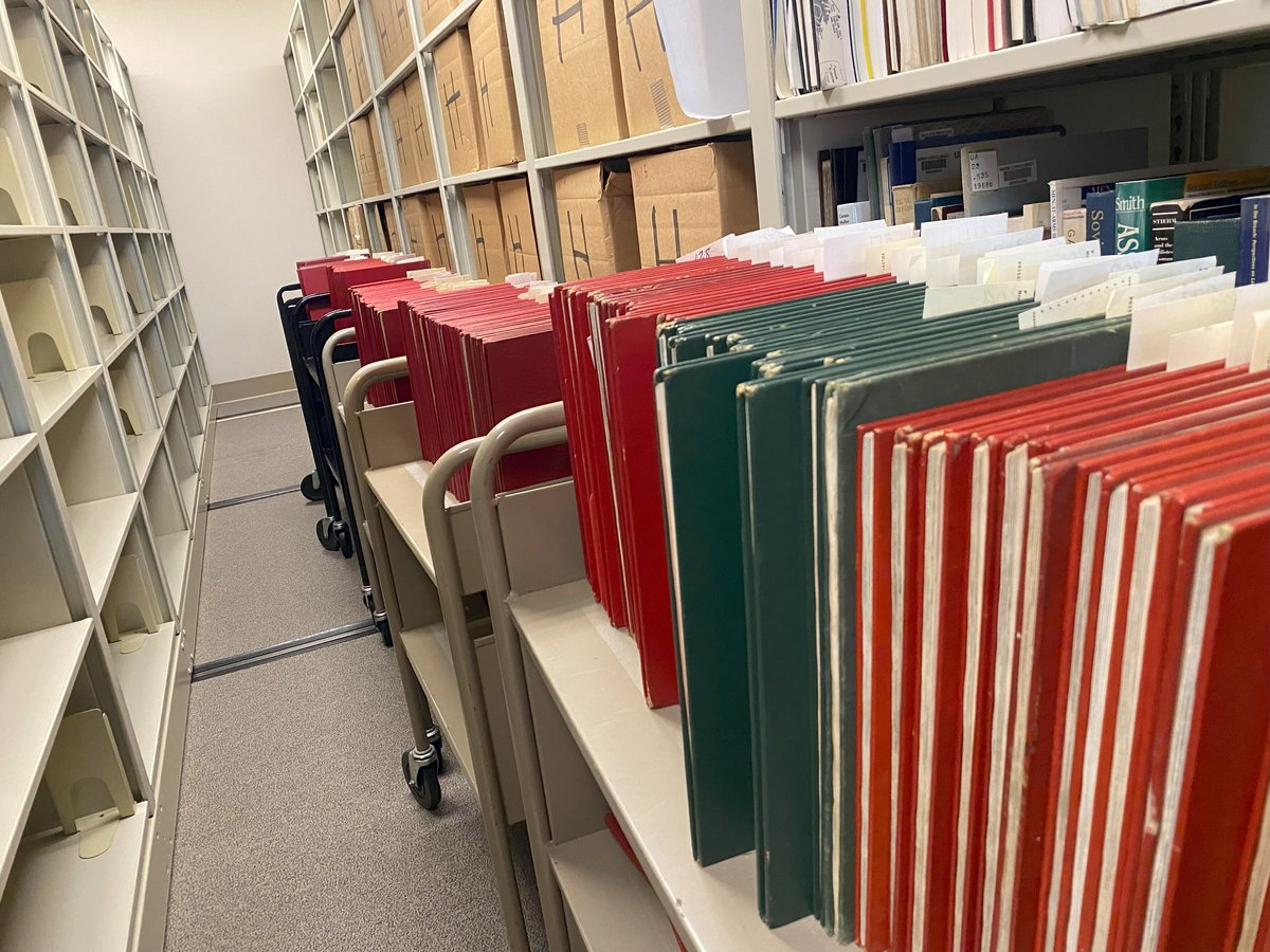 Yearbooks ready to be scanned
