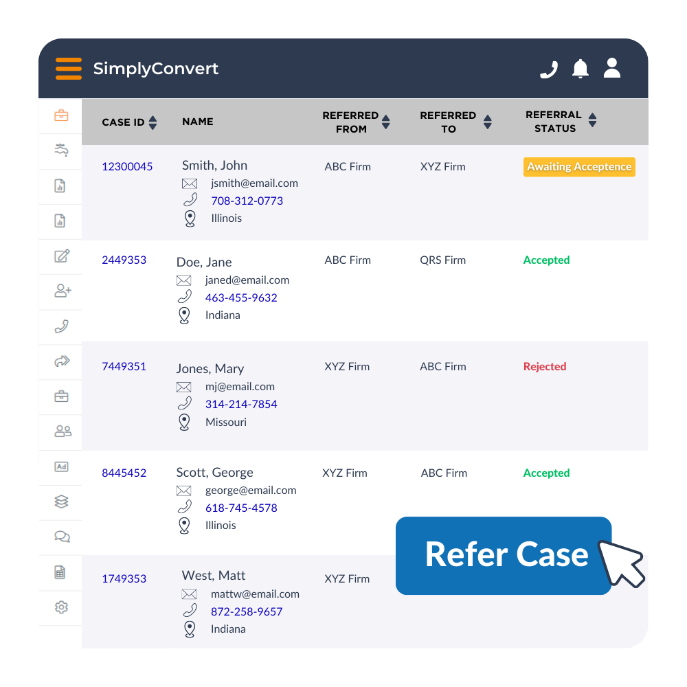 SimplyConvert Case Referral Platform
